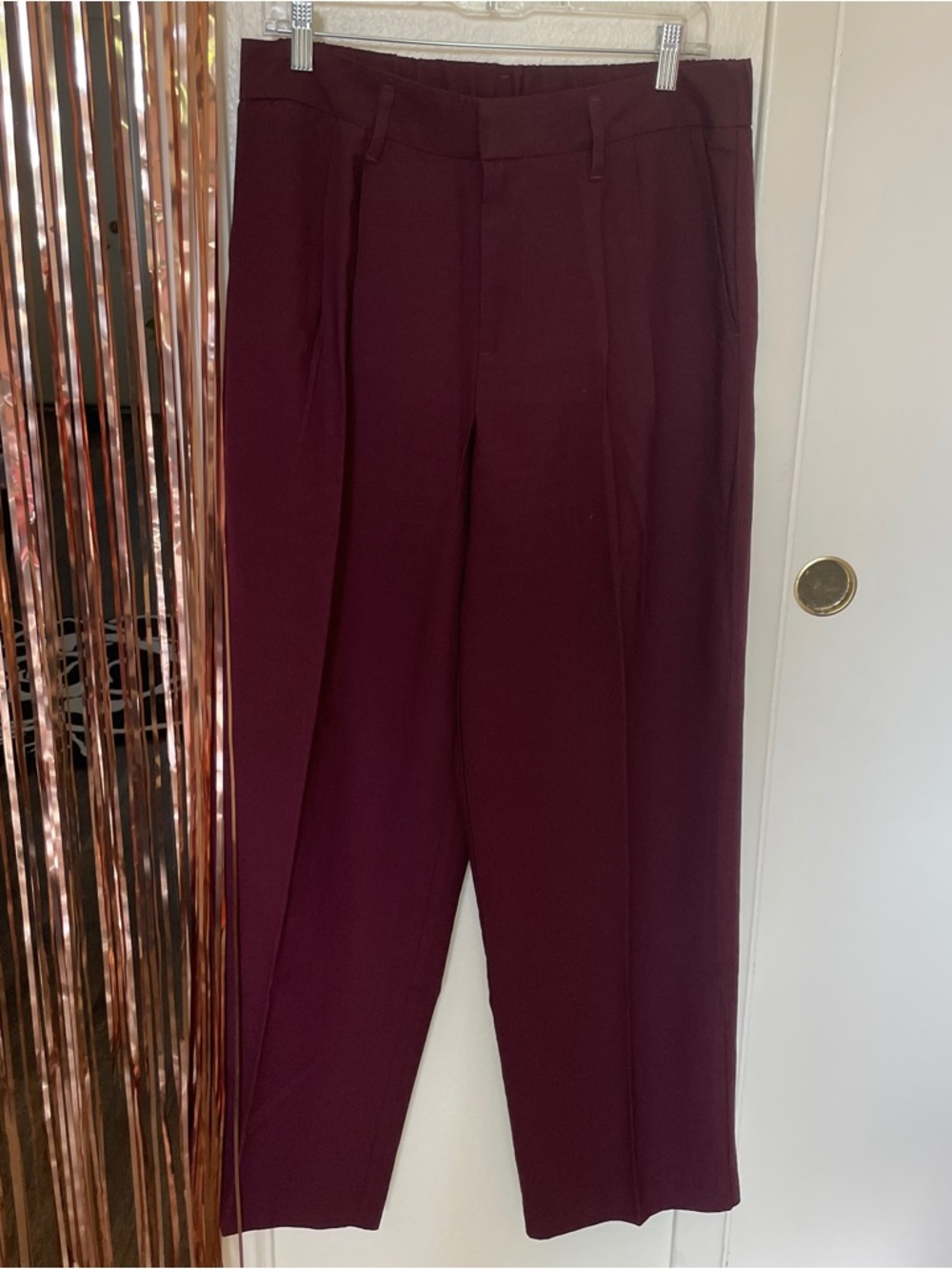 Plum trouser- elastic waist (10)